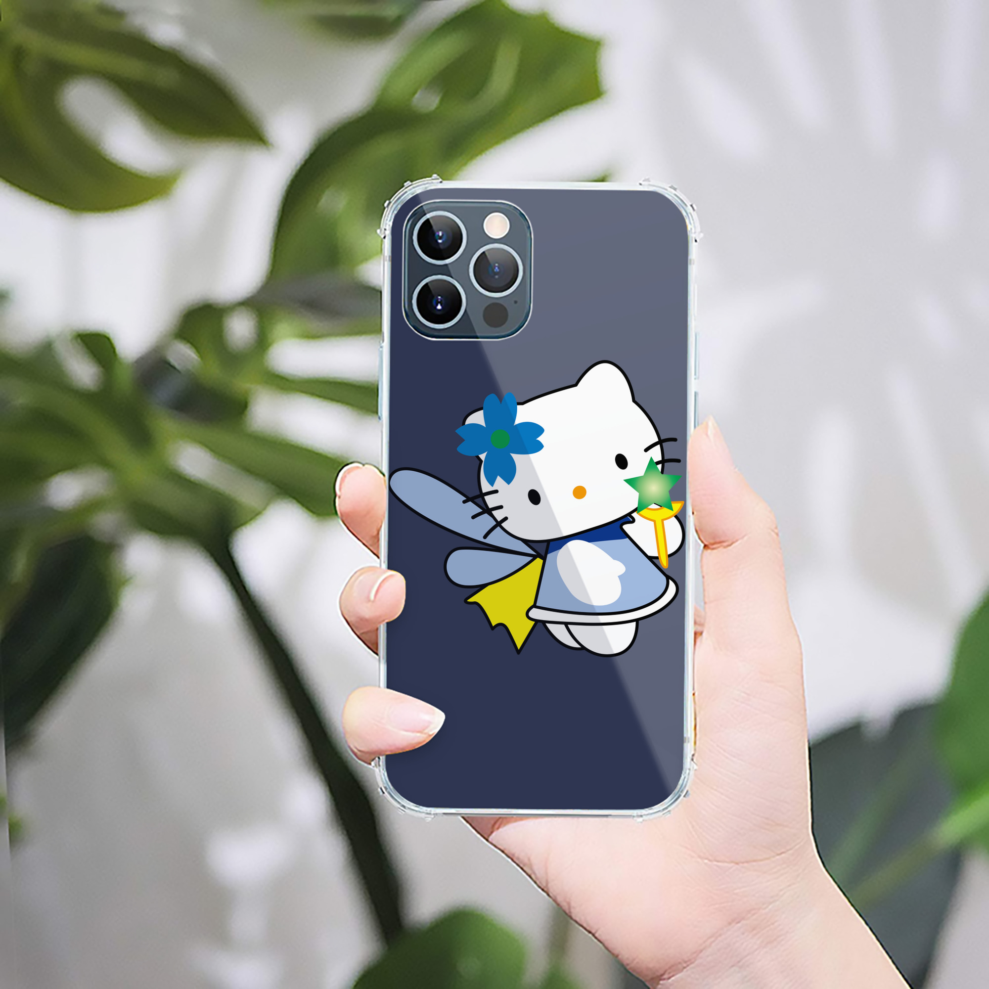 （画像用） Hello Kitty ハローキティ 【iPhone 12シリーズ対応】透明スマホケース（クリアソフトケース）